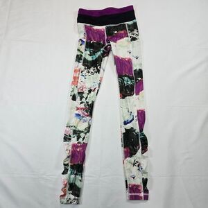Lululemon Women's Multi Color Leggings Side Pockets Ruffle/Ruched Bottom Size 2